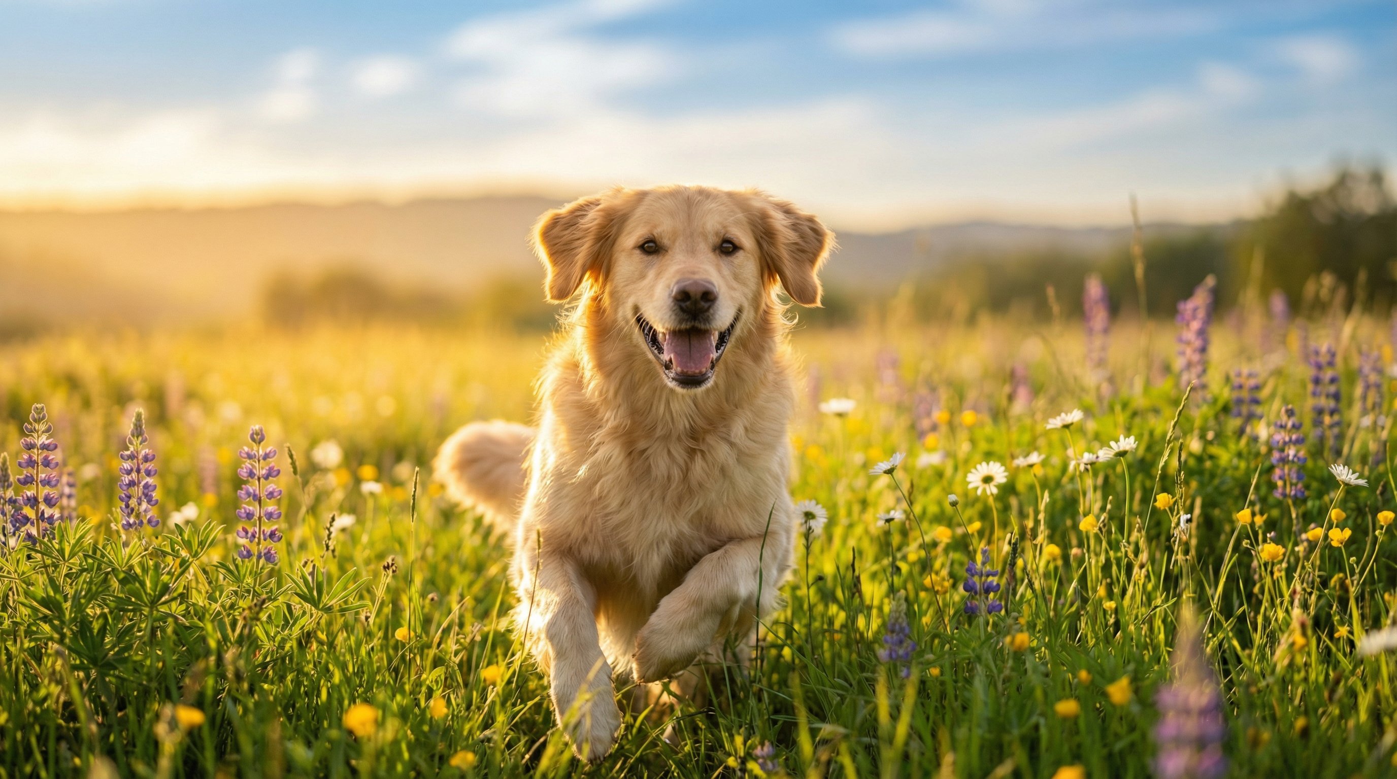 情侣自拍金毛犬户外探险视频